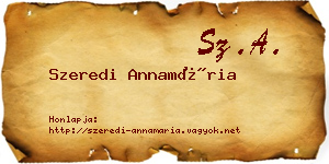 Szeredi Annamária névjegykártya