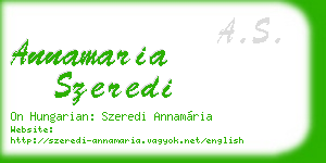 annamaria szeredi business card